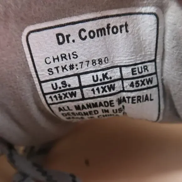 Dr Comfort Shoes Mens 11.5 XW Sneakers Chris Comfort Active Lace Up Trainers - Picture 11 of 12